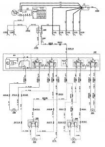 Volvo 850 - wiring diagram - power windows (part 2)