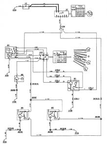 Volvo 850 - wiring diagram - wiper/washer (part 1)
