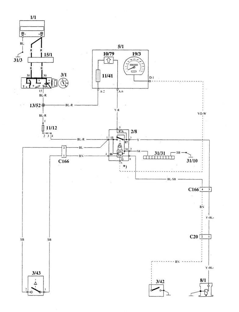 Volvo 940 (1995) wiring diagrams transmission controls