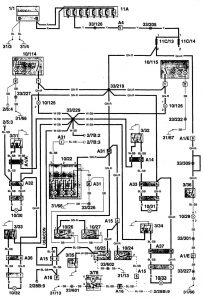 Volvo 960 - wiring diagram - cargo lamp (part 1)