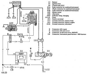Volvo 960 - wiring diagram - charging system