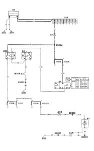 Volvo 960 - wiring diagram - cigar lighter (part 1)