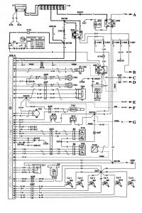 Volvo 960 - wiring diagram - fuel controls (part 1)