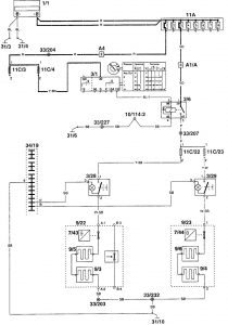 Volvo 960 - wiring diagram - heated seats (part 1)