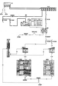 Volvo 960 - wiring diagram - heated seats (part 3)