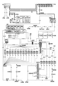Volvo 960 - wiring diagram - instrument panel lamp (part 1)