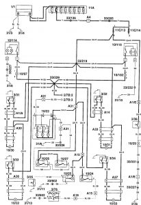 Volvo 960 - wiring diagram - interior lighting (part 1)