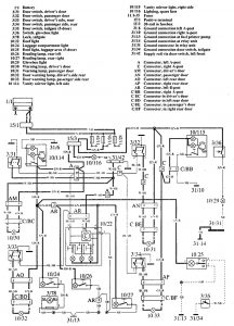 Volvo 960 - wiring diagram - interior lighting