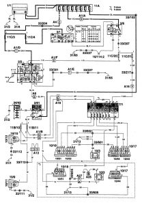 Volvo 960 - wiring diagram - license plate lamp (part 1)