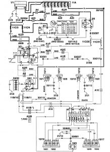 Volvo 960 - wiring diagram - parking lamp (part 1)