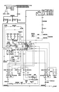 Volvo 960 - wiring diagram - power locks (part 2)