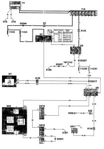 Volvo 960 - wiring diagram - seat belt warning (part 2)