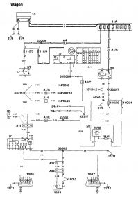 Volvo 960 - wiring diagram - stop lamp (part 2)