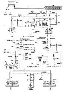 Volvo 960 - wiring diagram - stop lamp (part 3)