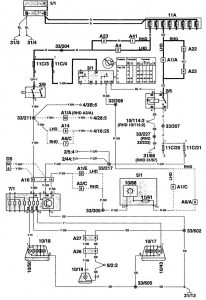 Volvo 960 - wiring diagram - stop lamp (part 4)