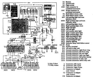 Volvo 960 - wiring diagram - tail lamps