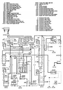 Volvo 960 - wiring diagram - warning lamp