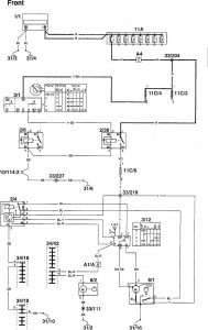 Volvo 960 - wiring diagram - wiper/washer (part 1)