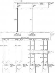 Acura TL - wiring diagram - brake controls (part 3)
