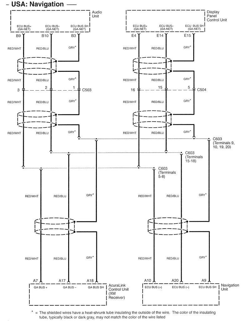 Acura TL (2007 2008) wiring diagrams communication system