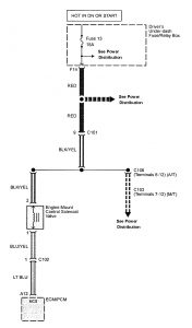 Acura TL - wiring diagram - engine mount control