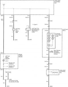 Acura TL - wiring diagram - hazard lamp (part 2)