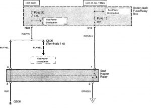 Acura TL - wiring diagram - heated seats (part 1)