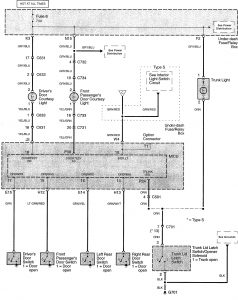 Acura TL - wiring diagram - luggage compartment lamps