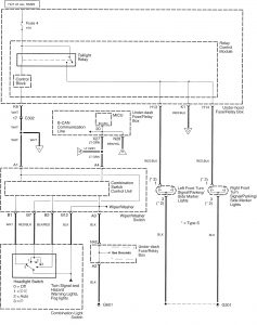 Acura TL - wiring diagram - parking lamp (part 1)