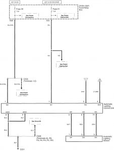 Acura TL - wiring diagram - parking lamp (part 4)