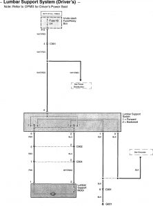 Acura TL - wiring diagram - power lumbar (part 1)
