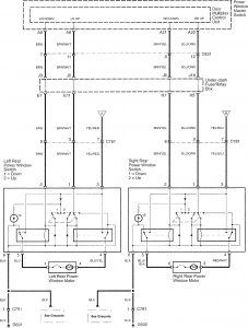 Acura TL - wiring diagram - power windows (part 3)