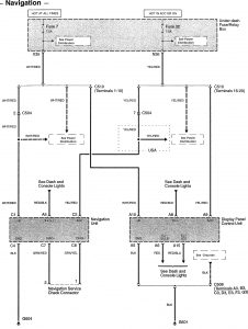 Acura TL - wiring diagram - rear view monitor (part 1)