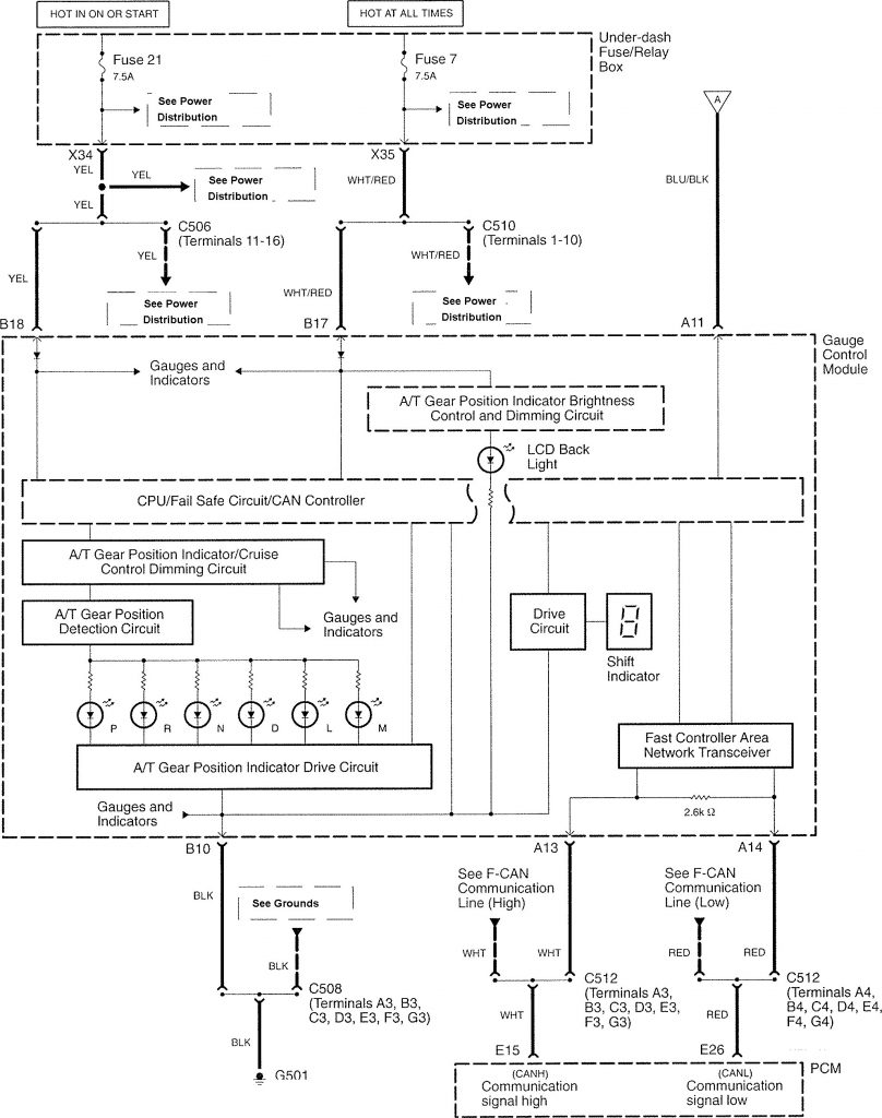 Acura TL (2007) wiring diagrams shift indicator Carknowledge.info