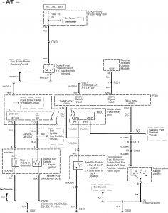 Acura TL - wiring diagram - shift interlock (part 1)