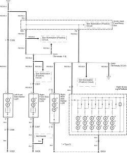 Acura TL - wiring diagram - side marker lamp (part 2)