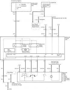 Acura TL - wiring diagram - sun roof (part 2)