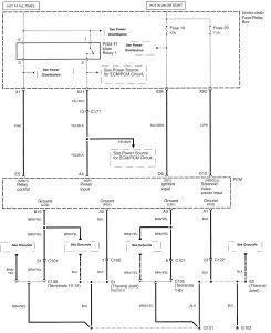 Acura TL - wiring diagram - transmission control (part 1)