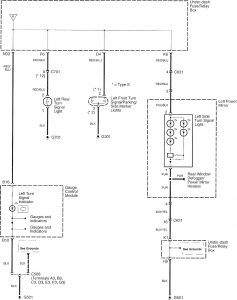 Acura TL - wiring diagram - turn signal lamp (part 2)