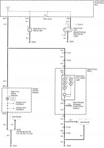 Acura TL - wiring diagram - turn signal lamp (part 3)