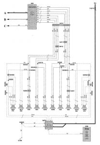 Volvo V70 - wiring diagram - audio (part 3)