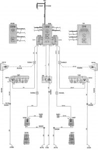 Volvo V70 - wiring diagram - indicator lamp