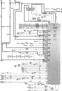 Volvo V70 - wiring diagram - power distribution (part 1)