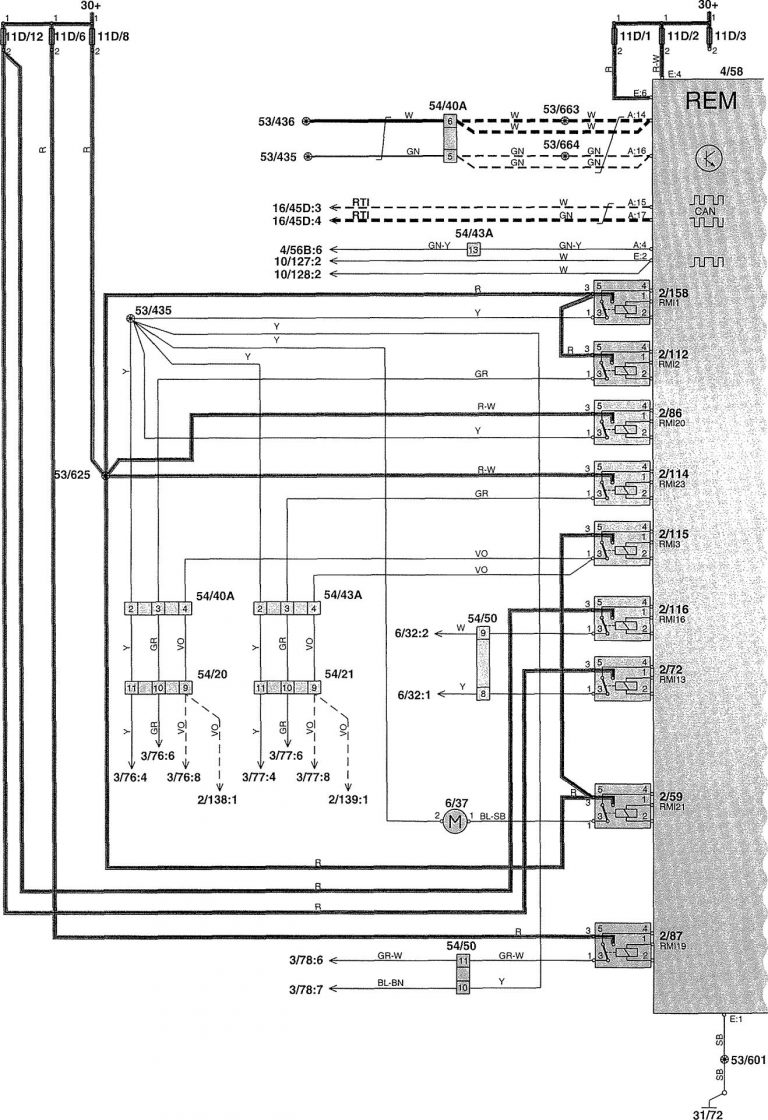 Volvo V70 (2002) wiring diagrams power distribution Carknowledge.info
