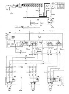 Volvo V70 - wiring diagram - power windows (part 1)
