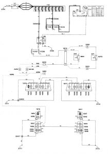 Volvo V70 - wiring diagram - reverse lamp (part 1)
