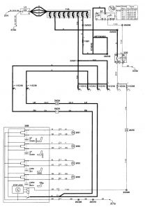 Volvo S70 - wiring diagram - power seats (part 1)