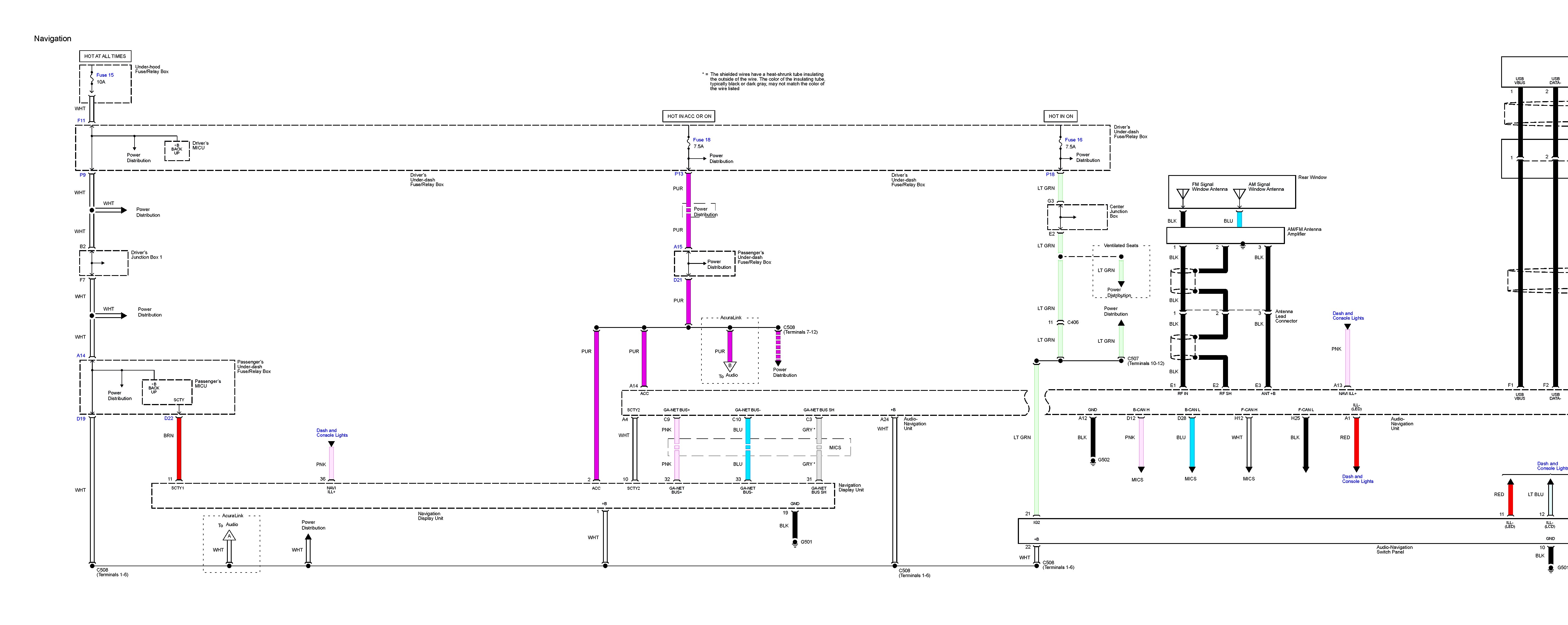 Acura Tl  2013 - 2014  - Wiring Diagrams