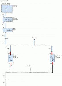 Acura TL - wiring diagram - interior lighting - vanity mirror light