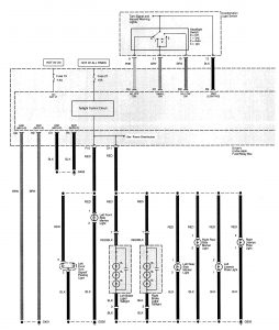 Acura TL - wiring diagram - license plate lamp (part 1)